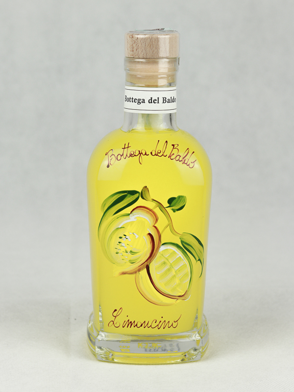 Liquore limoncino bottiglia decorata a mano